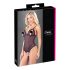 Cottelli - Body aberto rendado com pérolas (preto)