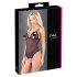 Cottelli - Body aberto com renda e pérolas (preto) - L