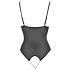 Cottelli - Body aberto com renda e pérolas (preto) - L