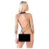 NO:XQSE - body de manga comprida em renda, preto (S-L)