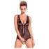 Obsessive Fiorenta - body rendado aberto com pérolas (preto) - L/XL