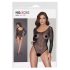 NO:XQSE - Body de Manga Longa com Brilho em Tela - Preto (Tamanhos S-L)