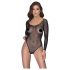 NO:XQSE - body longo, brilhante e rendado - preto (S-L)