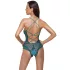 Cottelli - body aberto rendado com cordões (verde) - M