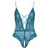 Cottelli - Body verde rendado aberto com amarração - XL