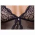Cottelli - body aberto rendado com ligas - preto