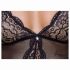Cottelli - Body de Renda Aberto com Liga (Preto) - L