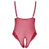 Cottelli Curves - body rendado transparente - vermelho