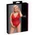 Cottelli Curves - body rendado transparente - vermelho - 2XL