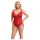 Cottelli Curves - body rendado transparente - vermelho - 3XL