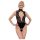 Abierta Fina - Body preto rendado aberto com strass