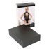 Abierta Fina - Body preto rendado aberto com strass