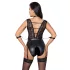 Cottelli Bondage - body rendado com choker - preto - M