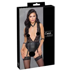 Cottelli Bondage - body rendado com choker - preto - L