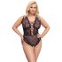 Cottelli Curves Plus Size - Body Transparente com Estampas (preto)