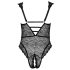 Cottelli Curves Plus Size - Body Transparente com Estampas (preto)