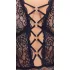 Cottelli Curves Plus Size - body lingerie transparente rendado - preto - 90D/XL