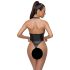 Cottelli Party - Body Brilhante com Colarinho (Preto) - XL