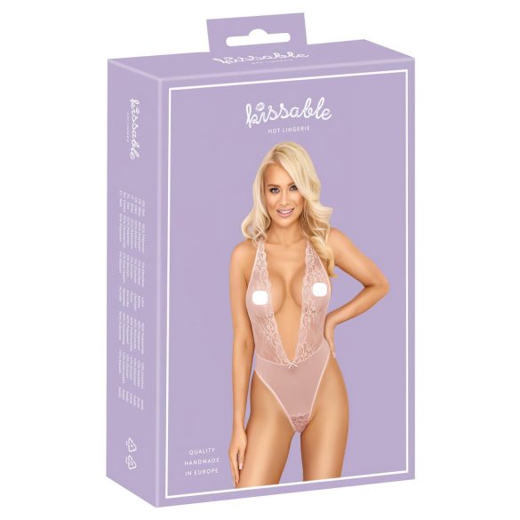 Beijável - body rendado (rosa) - L/XL