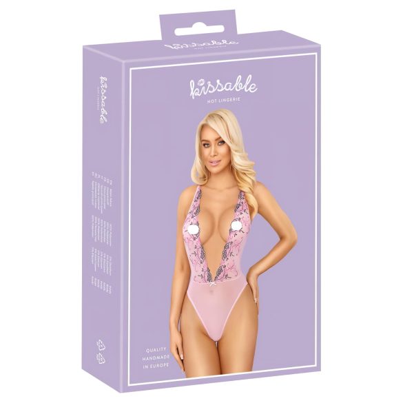 Beijável - Body rosa bordado - L/XL