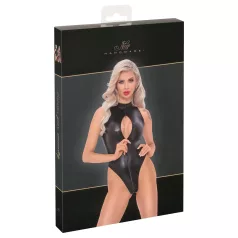 Noir - body preto em padrão de pele de cobra