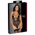 Cottelli - Body Strappy Aberto com Cinta-liga (preto)