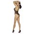 Cottelli - body de renda bordada aberto (preto-roxo) - M
