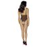 Cottelli - body de renda bordada aberto (preto-roxo) - M