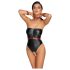 Cottelli Bondage - Body Brilhante com Algemas para Braços (Preto)