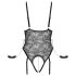 Cottelli Bondage - Body Aberto com Algemas (Preto)