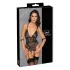 Cottelli Bondage - body aberto com algemas - lingerie preta
