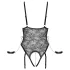 Cottelli Bondage - body aberto com algemas - lingerie preta - L