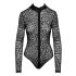 Noir - body de mangas compridas com estampa de leopardo (preto)