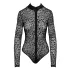 Noir - body de manga longa com estampa de leopardo (preto) - M