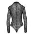 Noir - body de mangas compridas com estampa de leopardo (preto) - M