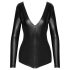 Noir - Body Preto de Manga Longa Brilhante - M