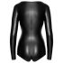 Noir - Body Preto de Manga Longa Brilhante - M
