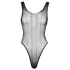 Cottelli - body arrastão com strass - preto - tamanho S-L