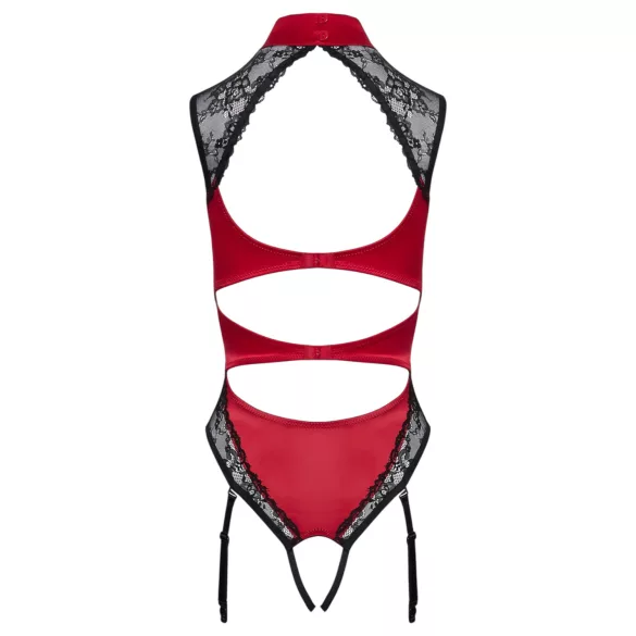 Cottelli - body de renda com gola - vermelho