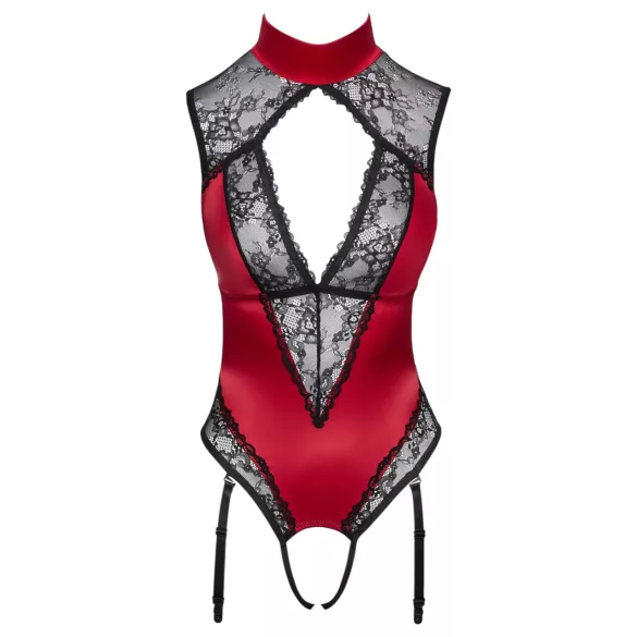 Cottelli - body de renda com gola - vermelho - L