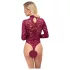 Cottelli - body de renda transparente (vermelho)