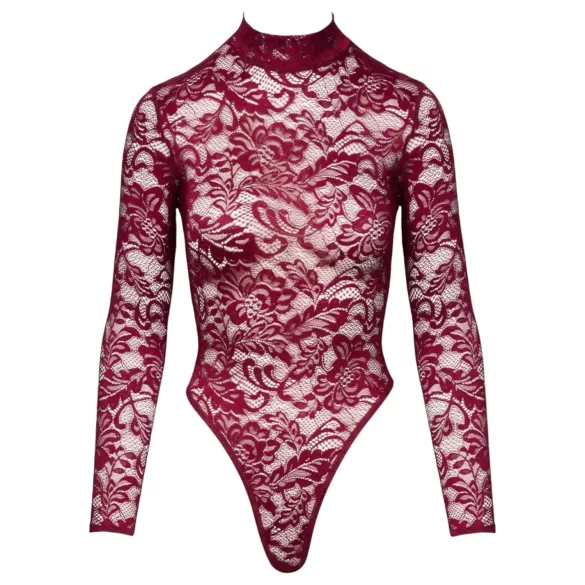 Cottelli - body de renda transparente (vermelho)