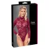 Cottelli - body de renda transparente (vermelho) - M