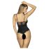 Obsessive Luvae - body sexy com busto transparente (preto)