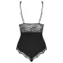 Obsessive - body feminino - transparência nos seios - preto