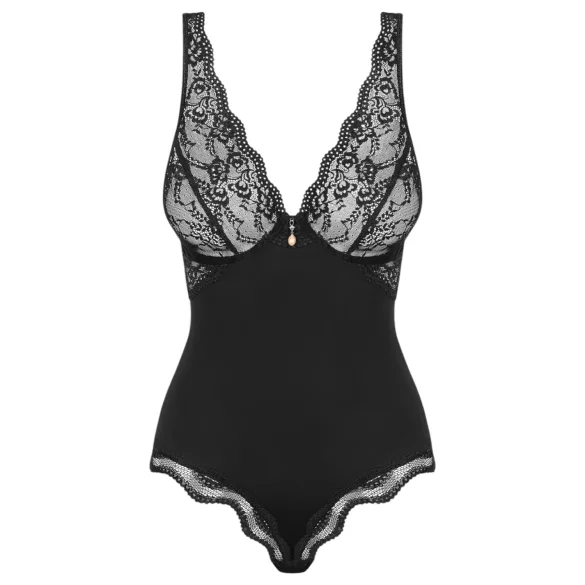 Obsessive - body feminino - transparência nos seios - preto - L/XL