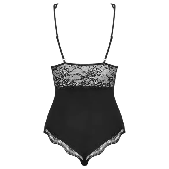 Obsessive - body feminino - transparência nos seios - preto - L/XL