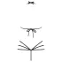 Obsessive - body arnés decorativo feminino - preto - S/M