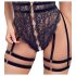 Cottelli - body sensual aberto com tiras (preto)