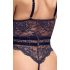 Cottelli - body sensual aberto com tiras (preto)